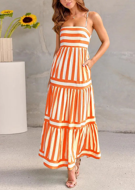 Gloria – Striped Long Dress