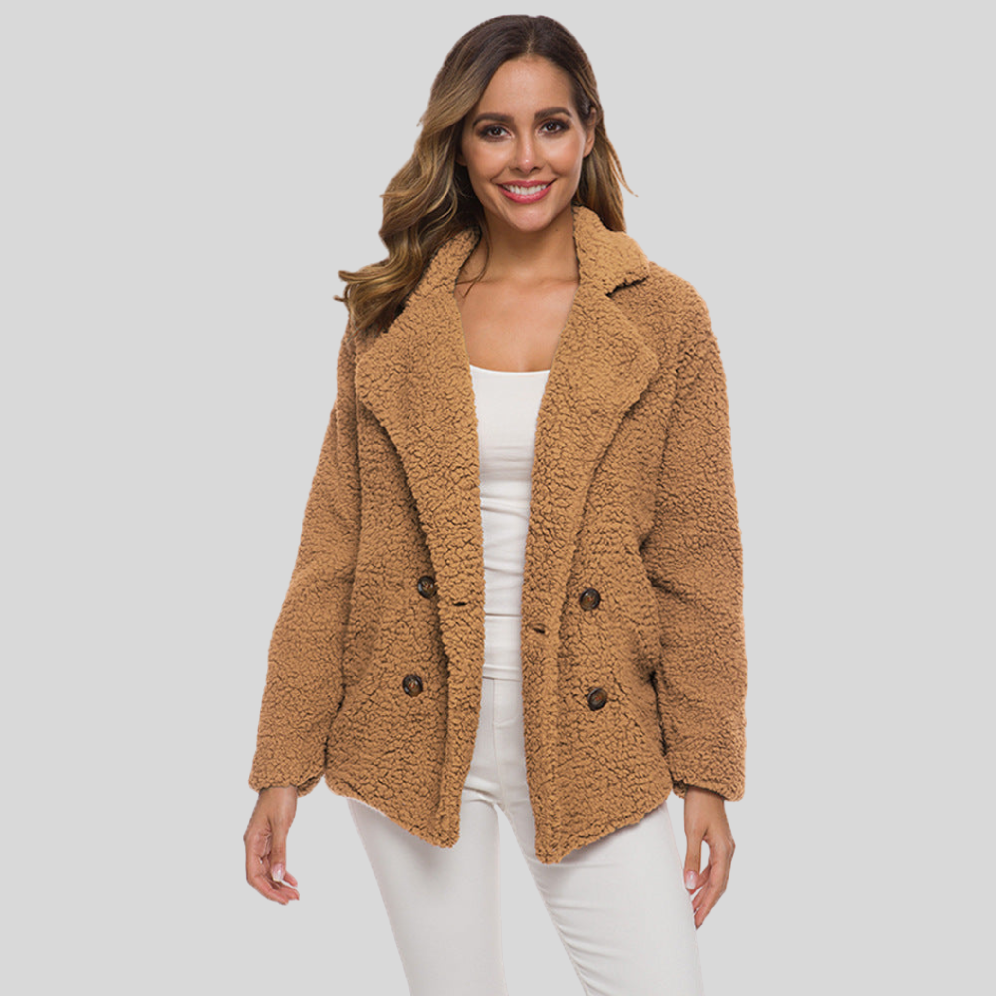 Mandy - Thick Fleece Sweater Coat
