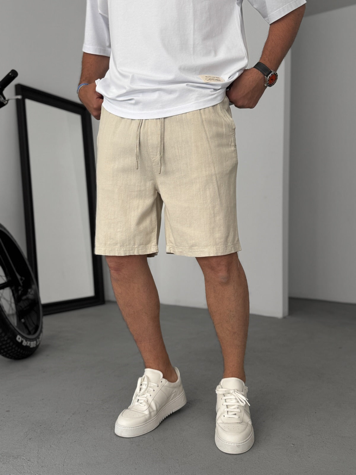 Leo – Pantaloncini in cotone con coulisse