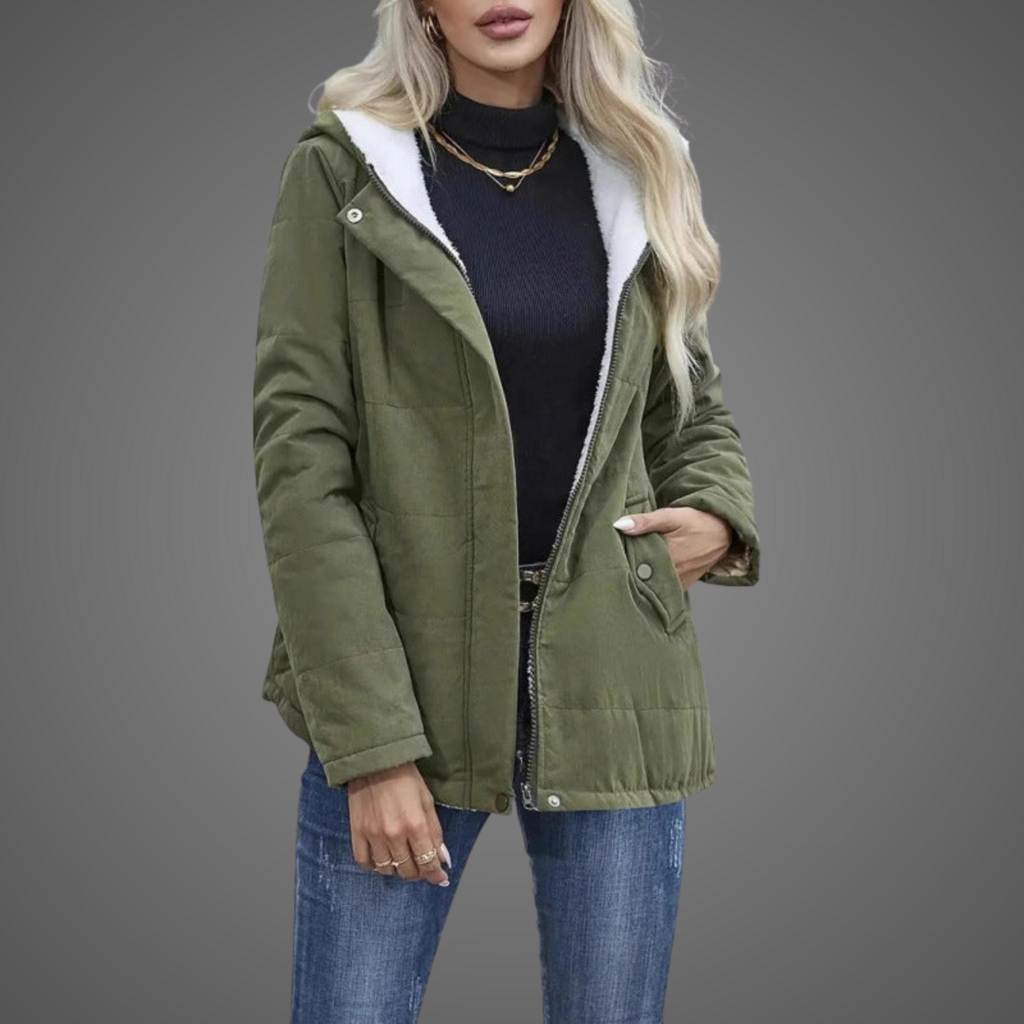 Grace - Fleece-Lined Hooded Coat