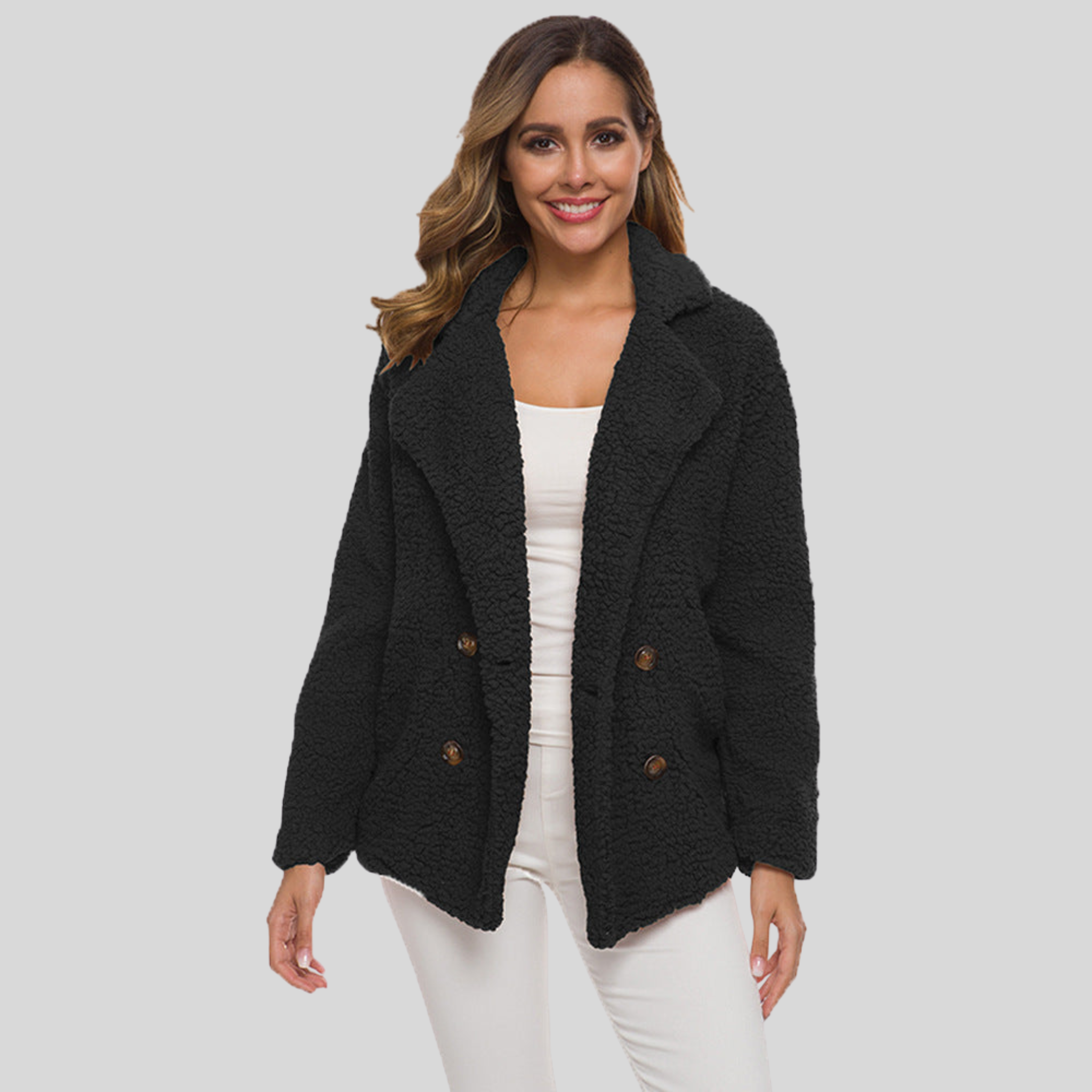 Mandy - Thick Fleece Sweater Coat