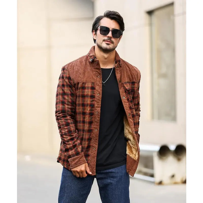 Marco | Corduroy Sherpa Flannel Jacket