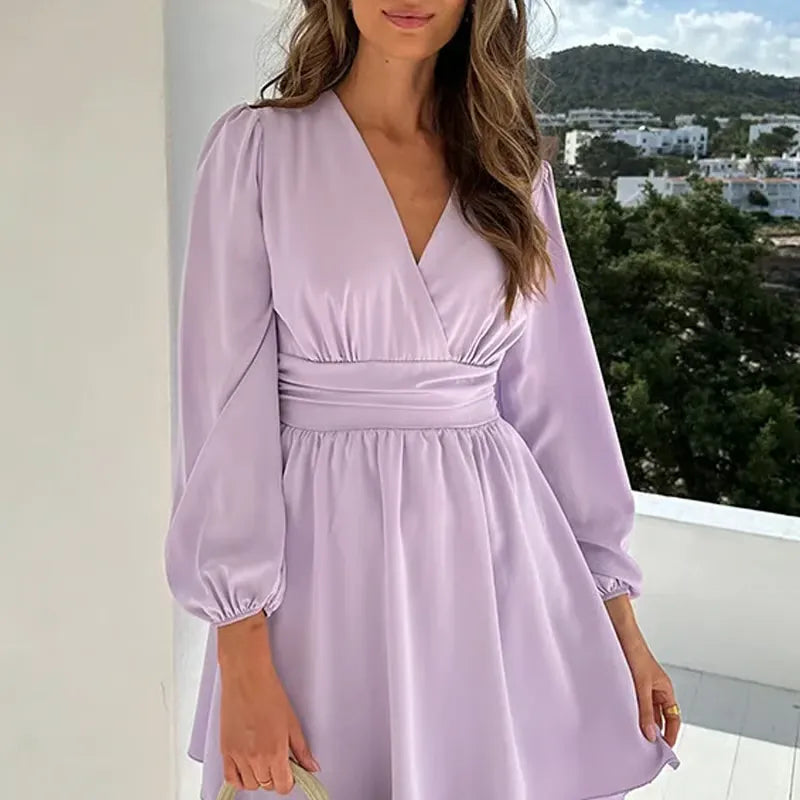 Isabel – Vestito a portafoglio a maniche lunghe
