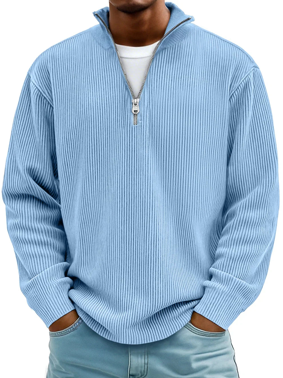 Nicolás – Half-Zip Ribbed Sweater (1+1 FREE)