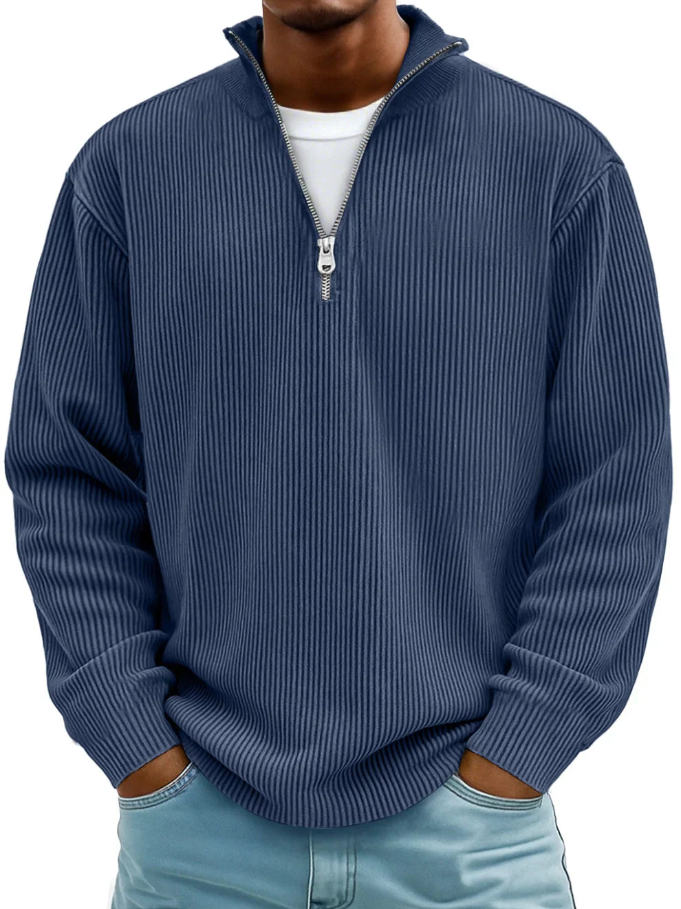 Nicolás – Half-Zip Ribbed Sweater (1+1 FREE)