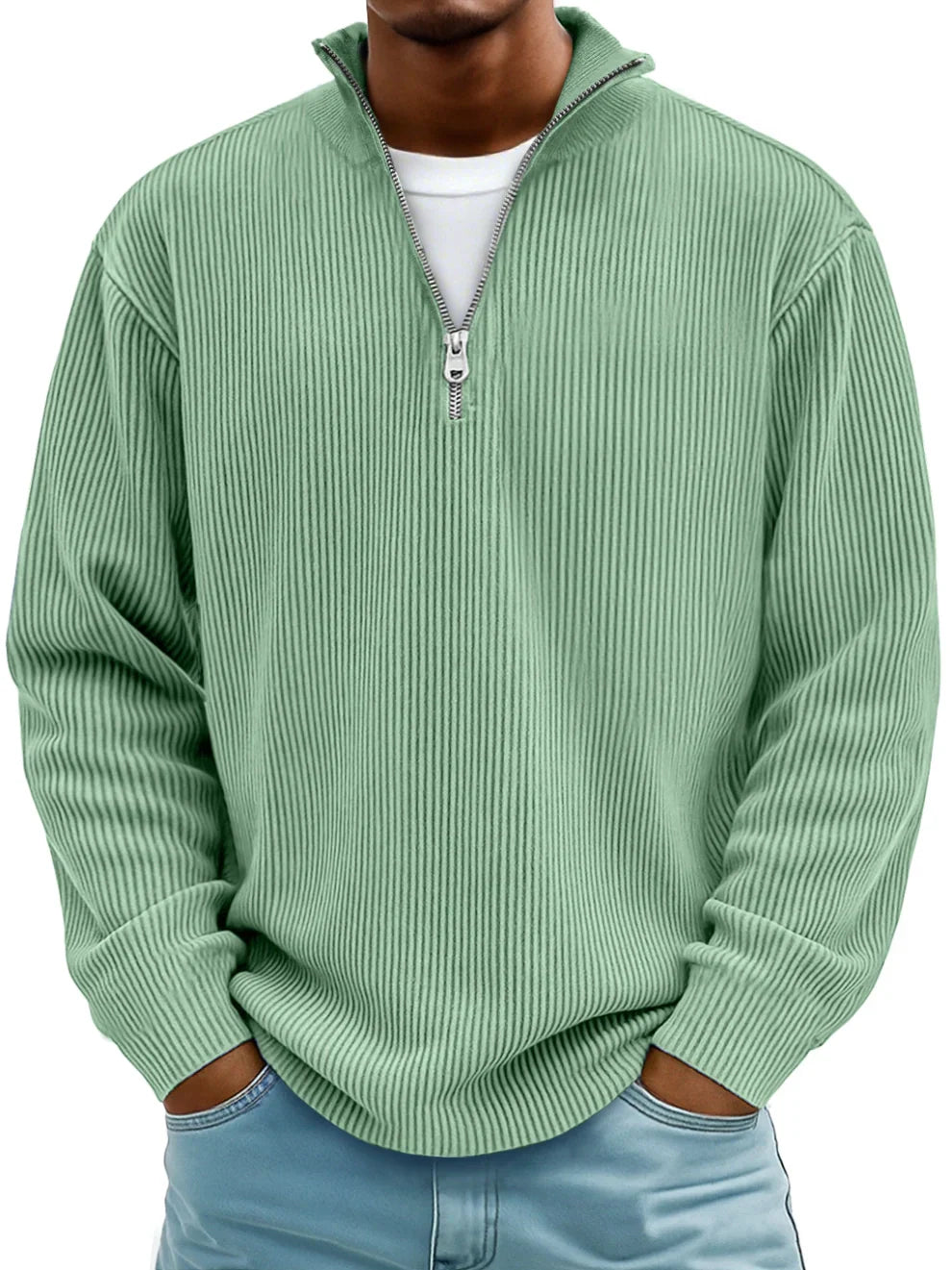 Nicolás – Half-Zip Ribbed Sweater (1+1 FREE)