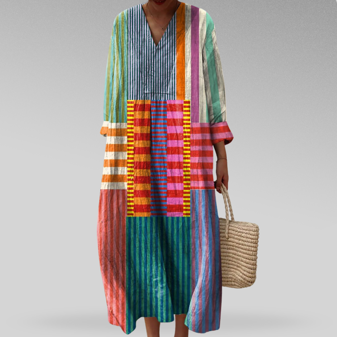 Lola – Abito Midi Geometrico
