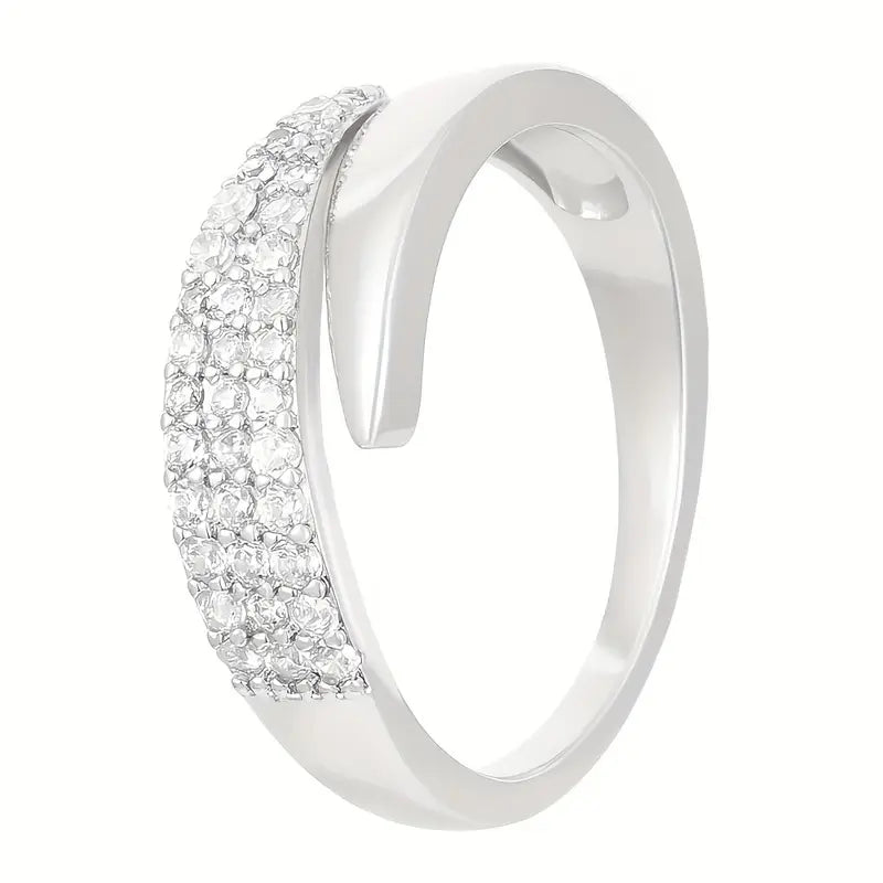 Elegant Gold Ring With Sparkling Stones (1+1 FREE)