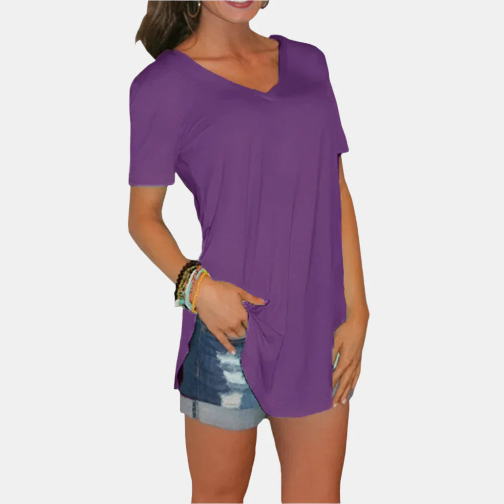 Anita – Loose Short Sleeve Blouse