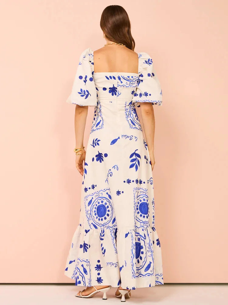 Isabella – Bohemian Dress with Print
