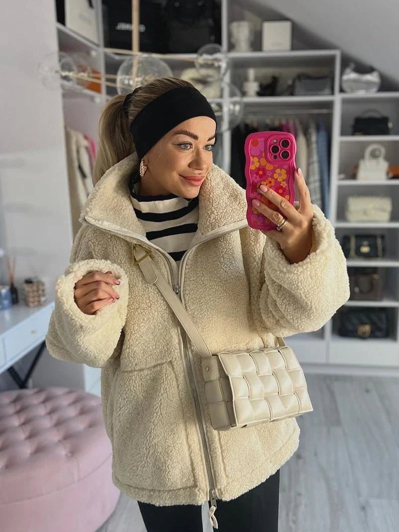 Olivia –  Warm Teddy Coat