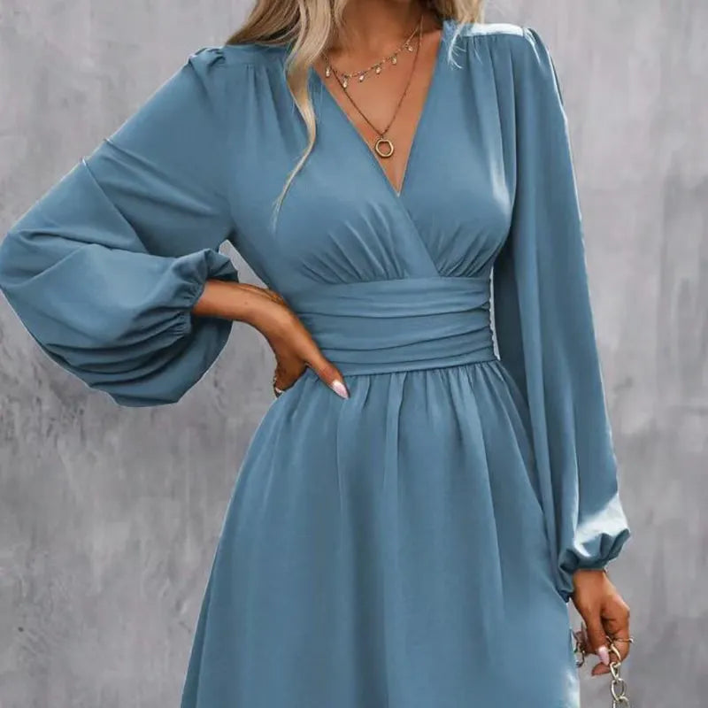 Isabel – Vestito a portafoglio a maniche lunghe