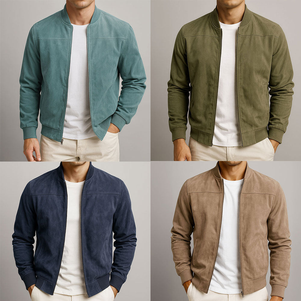 Mateo – Suede Bomber Jacket
