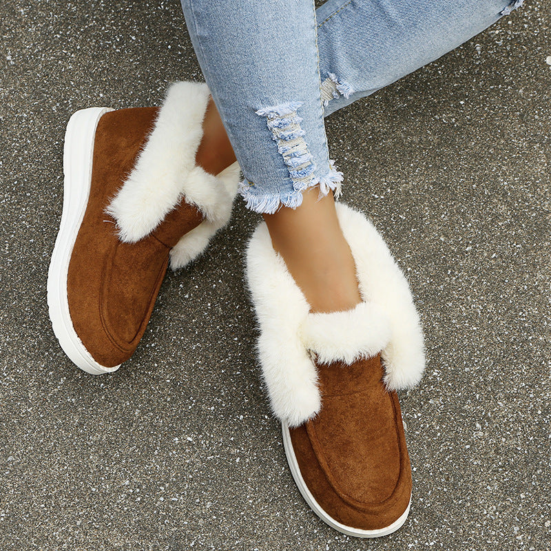 Ella - Plush Fur Ankle Boots