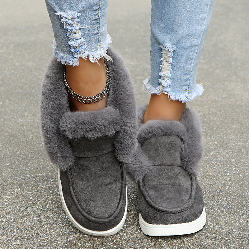 Ella - Plush Fur Ankle Boots